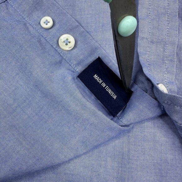 Vilebrequin Men's Blue Long Sleeve Cotton Business Career‎ Work Shirt XXL/C48.25 - Picture 8 of 14